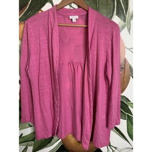 J jill Love Linen Large Cardigan Sweater